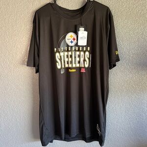 New Era Black Pittsburgh Steelers Short-Sleeve Combine Graphic Tee Size XL NWT